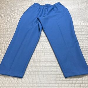 DONNKENNY SIZE 18W Relaxed Ankle-Length Blue Women's PULLON Pants FRONT POCKETS